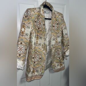 Zara paisley Women's Patterned blazer size S